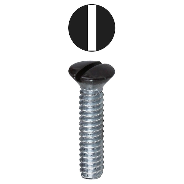 Dottie #6-32 x 5/16 in Slotted Oval Machine Screw, Zinc Plated Carbon Steel, 100 PK 413BRN - main